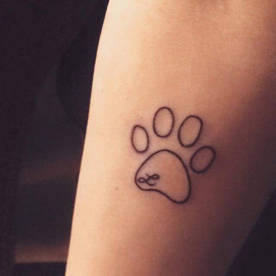 Featured image of post Dog Paw Outline Tattoo