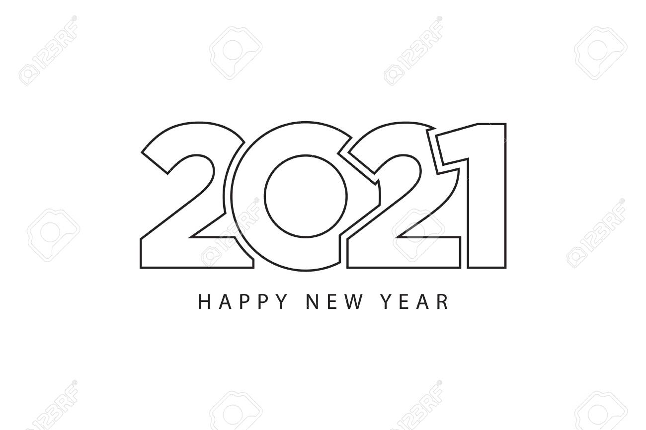 Featured image of post Happy New Year 2021 Clipart Black And White