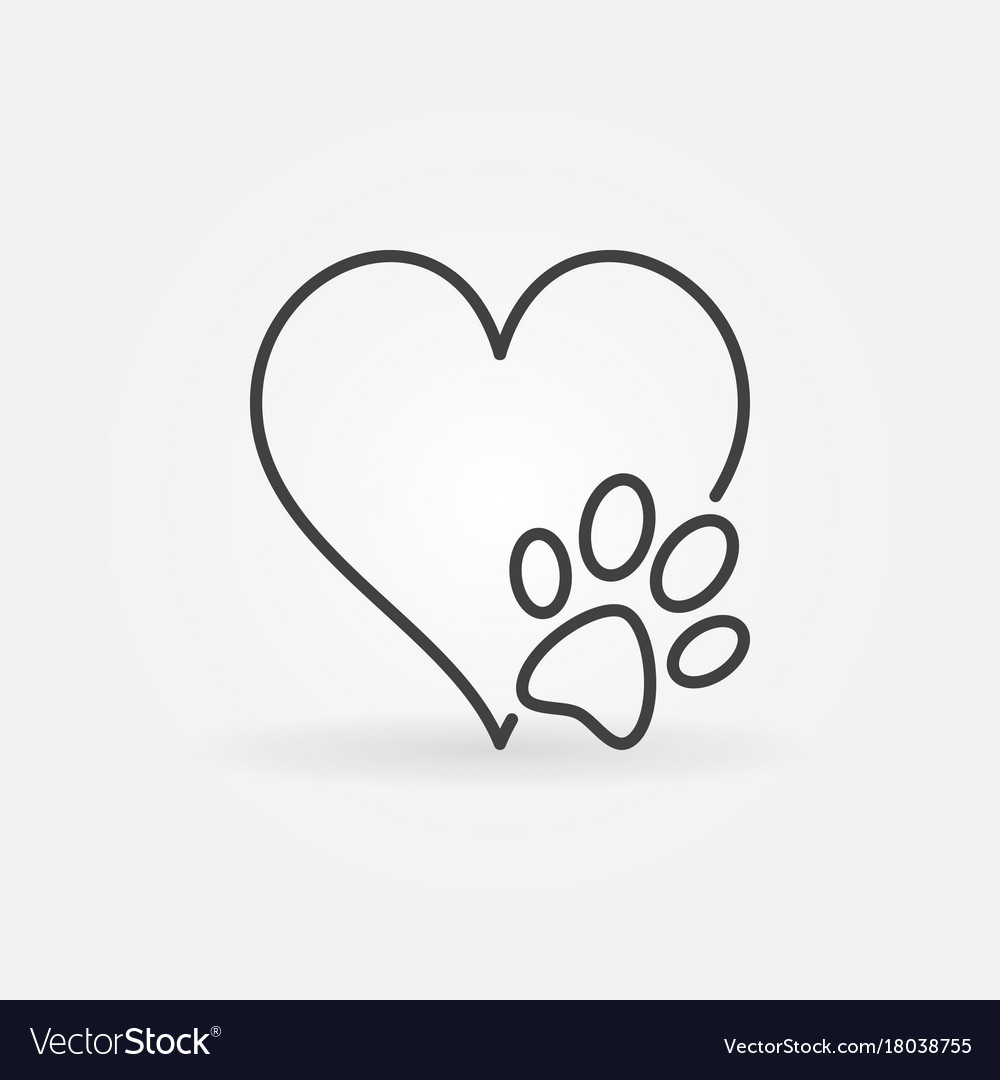 Featured image of post Heart Dog Paw Outline