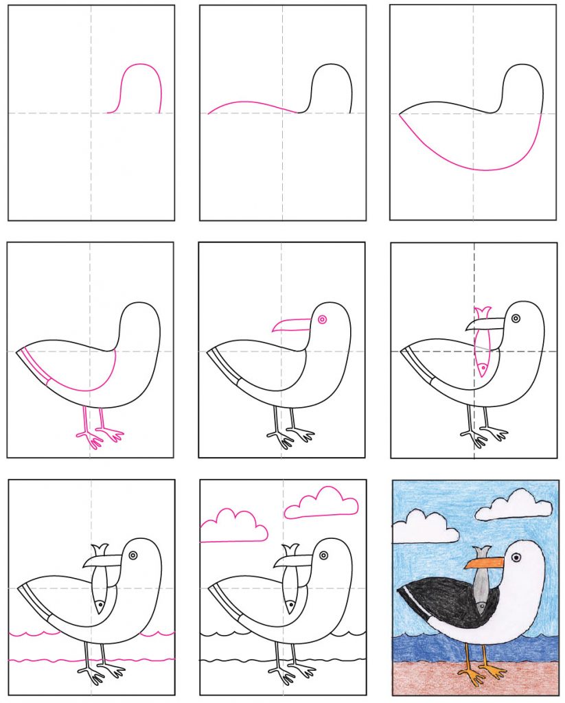 Featured image of post How To Draw A Seagull Step By Step